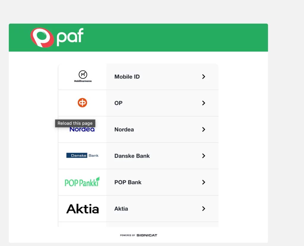 paf-rekisteröityminen